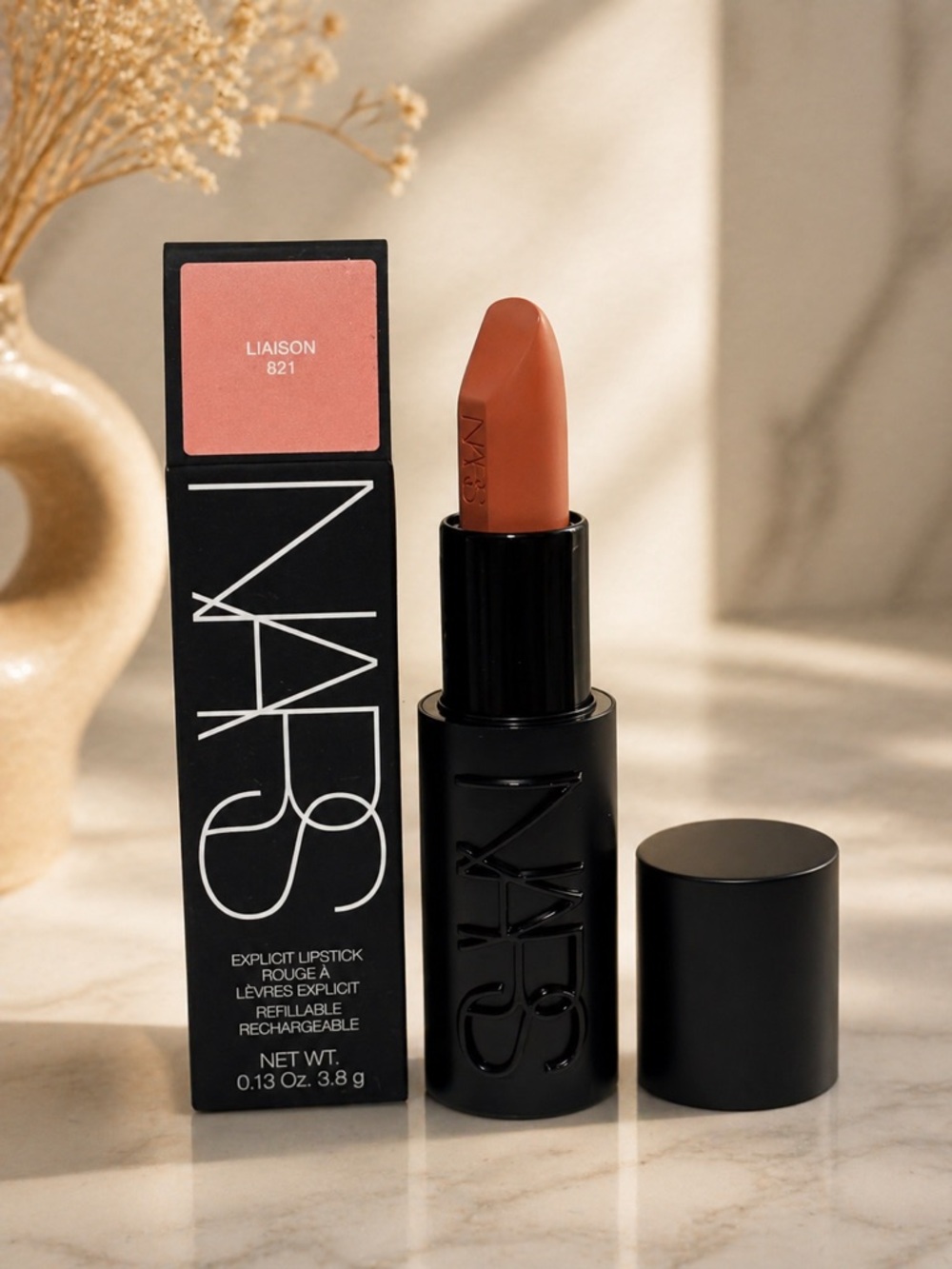 NARS Liaison 821 Explicit Lipstick — Warm Brown Nude - Picture 2 of 2